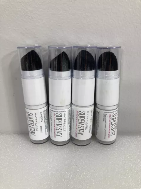 Lot Of 4 Maybelline Superstay Multi-Use Foundation Stick 0.25 oz BUFF BEIGE 130