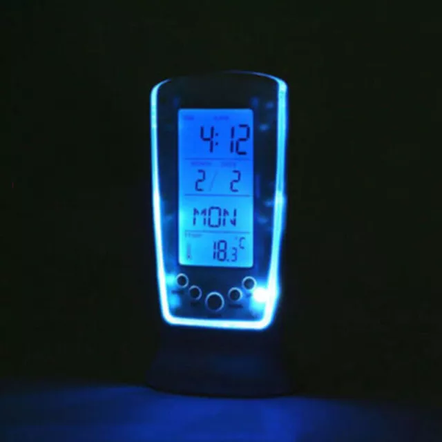 Digital Backlight LED Display Table Alarm Clock Snooze Thermometer Alarm Clock 3