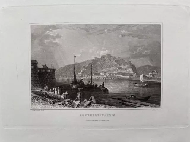 1832 Antikdruck: Festung Ehrenbreitstein, Koblenz, Deutschland nach Tombleson