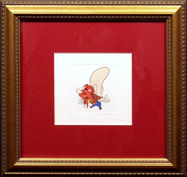 Yosemite Sam, Hand Tinted Limited Ed Etching Looney Tunes Warner Bros art OBO!