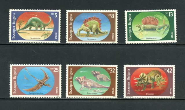 P299 Bulgarie 1990 Dinosaures 6v. MNH