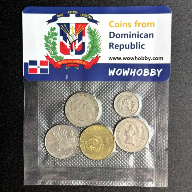 Dominican Coins: 5 Unique Random Coins from Dominican Republic