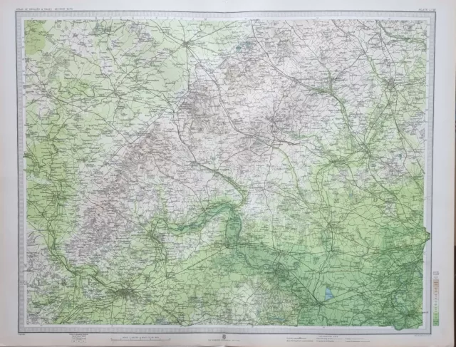 1903 Old Map England & Wales Aylesbury Top Wycombe Grand Marlow