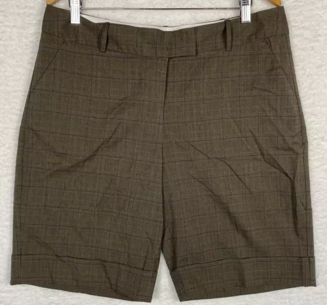 Worthington Dress Trouser Shorts Size 14 Pockets Cuffs Bermuda Wide Leg 80’s