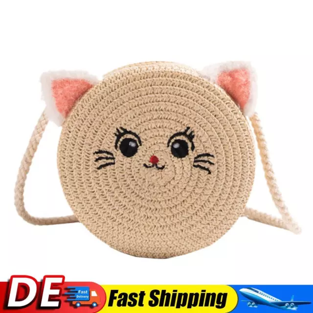Süße Katze Umhängetasche Mode Strandtaschen Für Urlaubsreisen (Beige) Hot