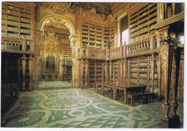 Portugal Postcard Coimbra University Library