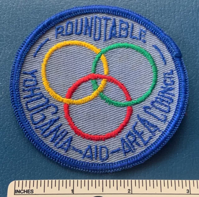 Vintage 1960s YOHOGANIA AREA COUNCIL Roundtable Aid PATCH BSA Scouting Badge