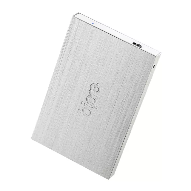 Bipra 640GB 2.5 inch USB 2.0 FAT32 Portable Slim External Hard Drive - Silver
