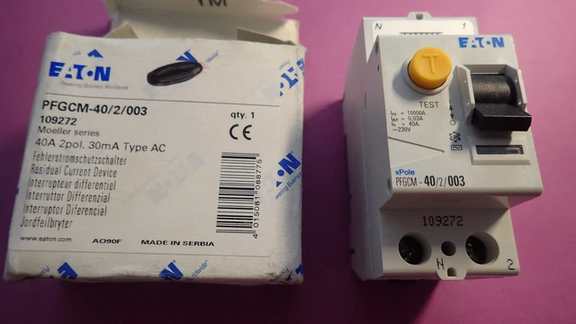 Interrupteur differentiel 30mA 40A type AC AEG