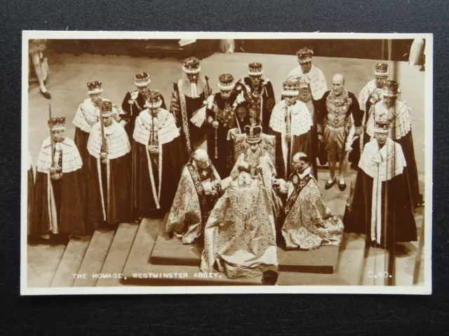 H.R.H QUEEN ELIZABETH ll c1953 Official Coronation RP Postcards by Valentine C40