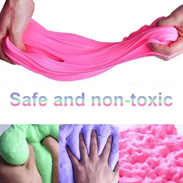 CLAY SLIME FLUFFY AIR DRY SOFT GIFT PLASTICITY 100gr/4OZ NON TOXIC RELAX COLOURS
