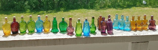 Vintage Wheaton Glass Bottles 23 PC Lot Rip Skull And Cross Bones Ball And Claw Vintage Wheaton Glass Bottles 23 PC Lot Rip Skull And Cross Bones Ball And Claw
