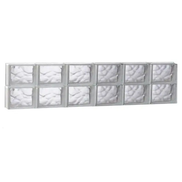 Clearly Secure Glass Block Window Non-Vented 46.5" x 11.5" x 3.125" White