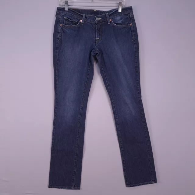 Lucky Brand Jeans Womens 6/28 Blue Zoe Straight Dark Stretch Denim Casual