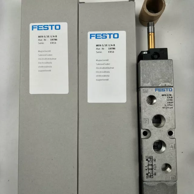 Festo MFH-5/3E-1/4-B 19786 Solenoid Valve New One Free Shipping MFH5/3E1/4B