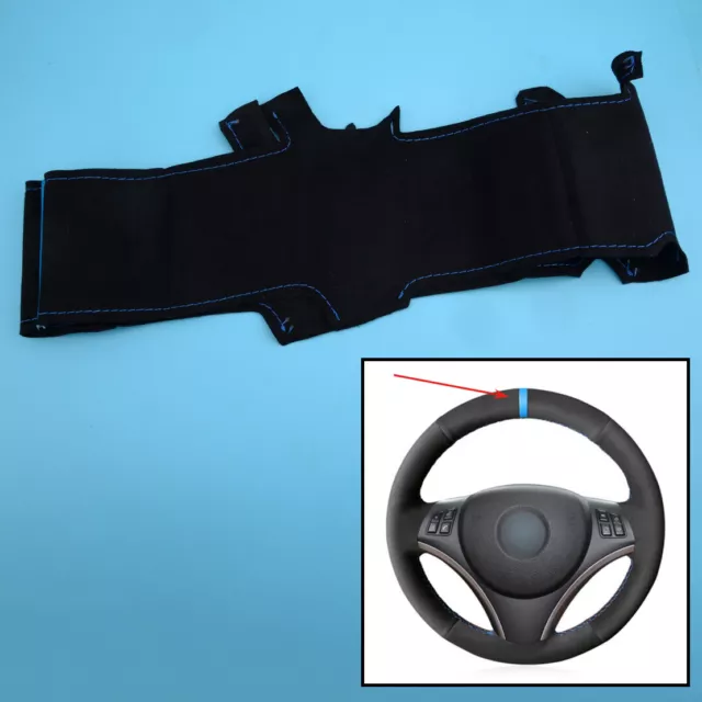 Suede Leather Car Steering Wheel Cover Fit For BMW E90 E91 E92 E93 X1 E84 E87