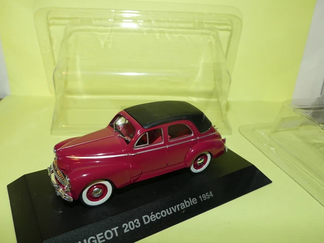 PEUGEOT 203 DECOUVRABLE 1954 Bordeaux NOREV 1:43 blister