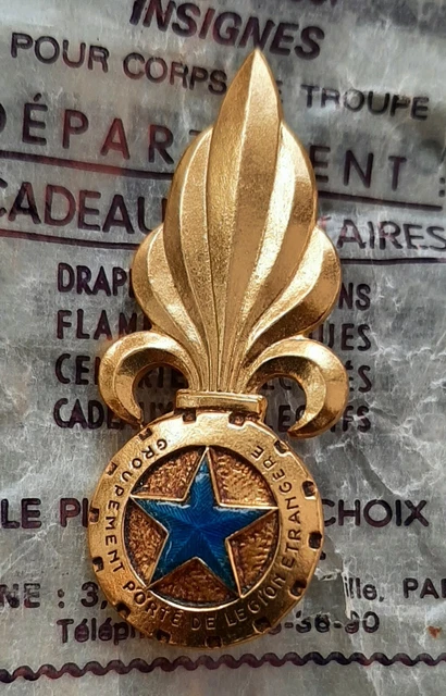 ANCIEN INSIGNE LEGION ETRANGERE 5° REI Indochine ORIGINAL Drago G.1154