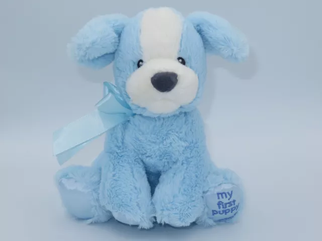 BABY GUND MY First Puppy Blue Dog 319787 Small Plush Toy Lovey