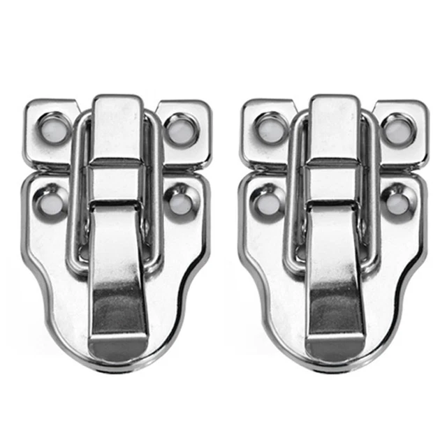 2x Moraillon Ressort Inox Droit Pour Armoire – Boucle Bascule, Uxcell