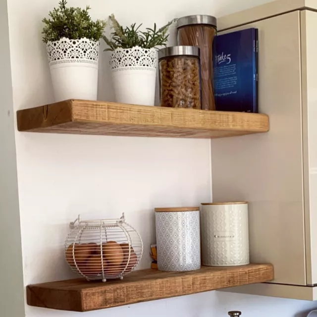Rustic Wooden Floating Shelf, Chunky Shelving, Floating Shelves, Rustic Shelves
