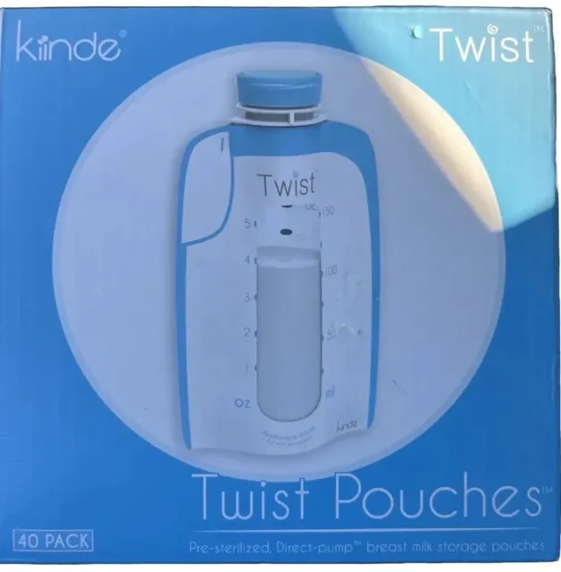 Kiinde Breast Milk Storage Twist Pouch 40 Pack Brand New Sealed