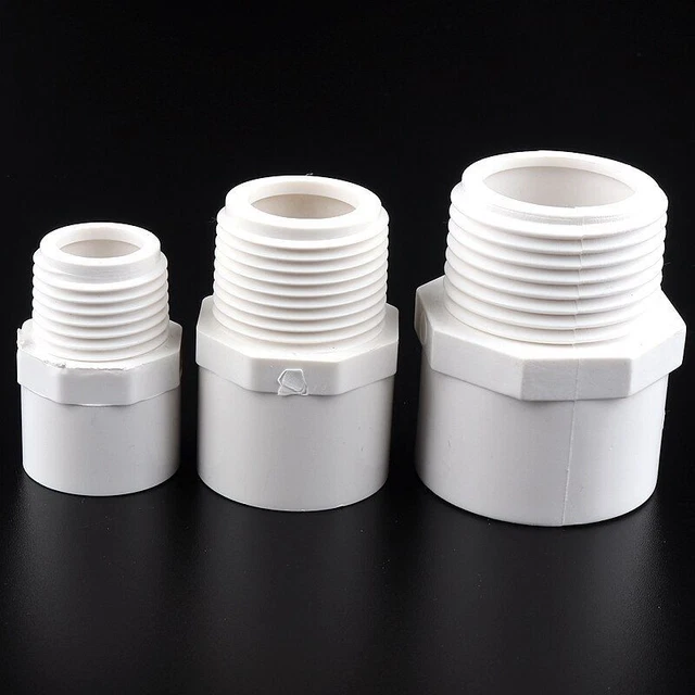 1/2"To 2" Male Thread PVC Pipe Quick Equal Straight Connectors Garden Irrigatio