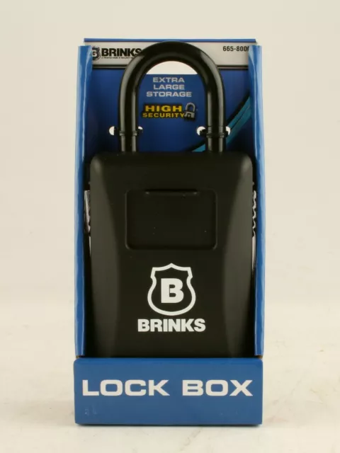 *Brinks Resettable Lock Box Ex Large Capacity Steel Shackle 665-80001