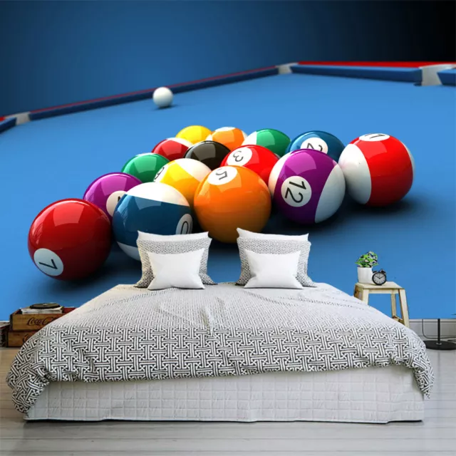 Snooker Billiard pool Table Cue Sport Wall Mural Photo Wallpaper Home Decoration 2