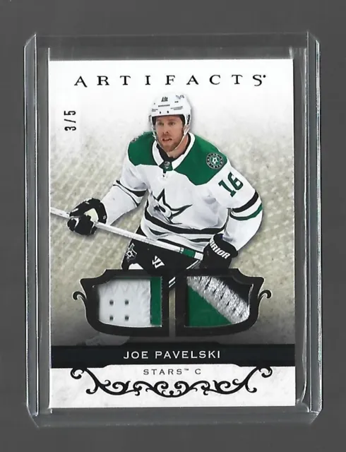 JOE PAVELSKI  2021-22 Artifacts Hockey  #49  GU MATERIALS PATCH BLACK  3/5 Stars