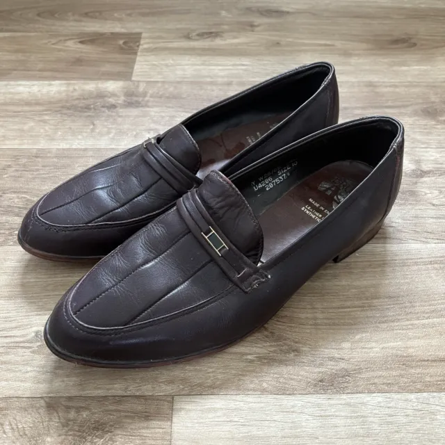 Mocassini scarpe vintage BRUNEL taglia UK10 da uomo in pelle marrone marrone marrone marrone marrone marrone chiaro