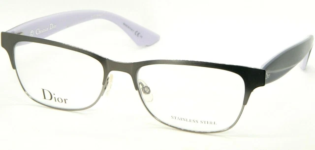 NEW Christian Dior CD3782 NHU RUTHENIUM /BLACK BLUE EYEGLASSES FRAME 54-16-145mm