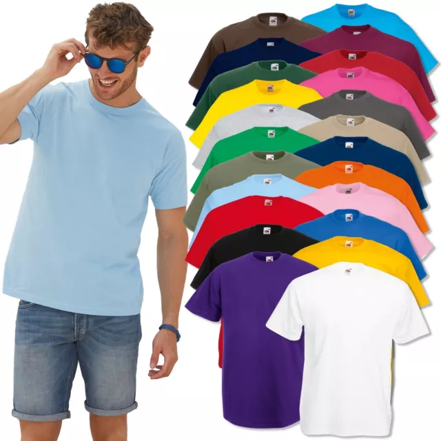 5er/10er Fruit of the Loom Hommes Haut Valueweight Sets T-Shirt S - XXL