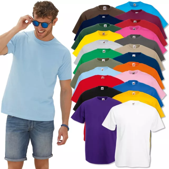 T-shirt uomo Fruit of the Loom serie 5/10 camicie set di pesi preziosi maglietta S - XXL