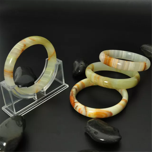 Chinese Natural Beautiful Afghanistan Jade Bangle Hand Carved Bracelet Gifts NEW