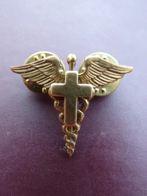 Chaplain Medical Collar Brass Badge Pin Insignia Military Cross Medic Officer