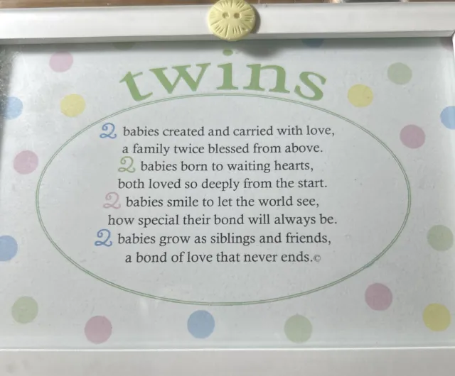 The Grandparent Gift Co Picture Frame For Twins