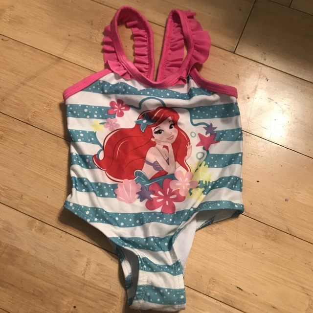 DISNEY PRINCESS LITTLE Mermaid Ariel One Piece Swimsuit Bathing Suit. E