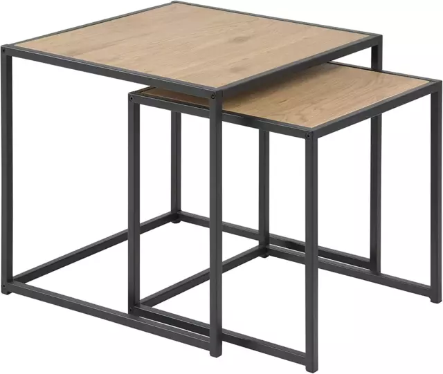 Martin Rettangolare Set di tavolini sovrapponibili, 50 x 50 x 45 cm (Lu x La x A