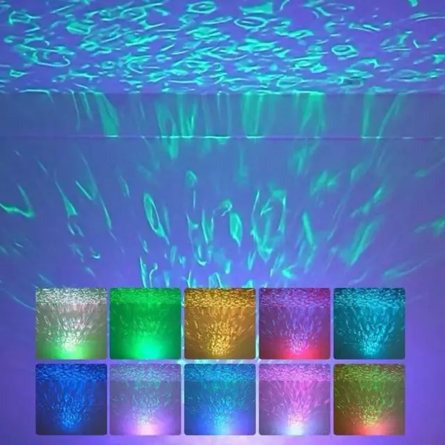 WATER RIPPLE STARRY Sky Projection Lamp Bedside Atmosphere Lamp S0E6 £7 ...