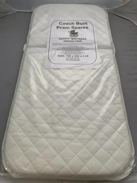 COACH BUILT PRAM DELUXE MATTRESS for Perego Baby Carriage - 730 x 355mm