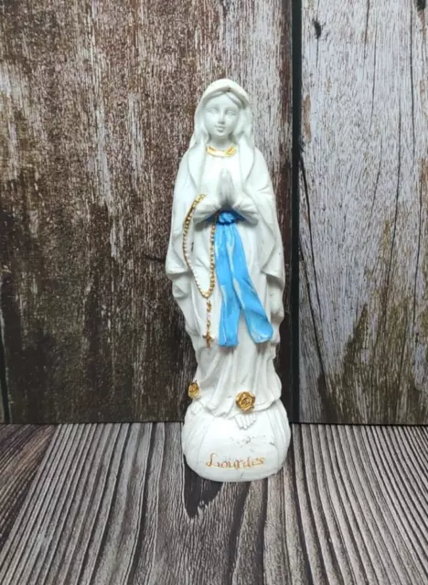 Virgin Mary Statue Lourdes Statues Holy Mother Holly Land Hand Made Christian