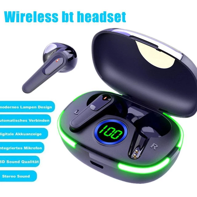 Auricolare Bluetooth wireless Pro 80 pollici auricolare display digitale stereo nero C3H4