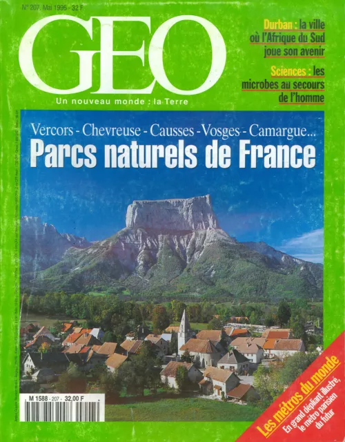 Geo Magazine Revue N°207 Mai 1996 Parcs Naturels De France