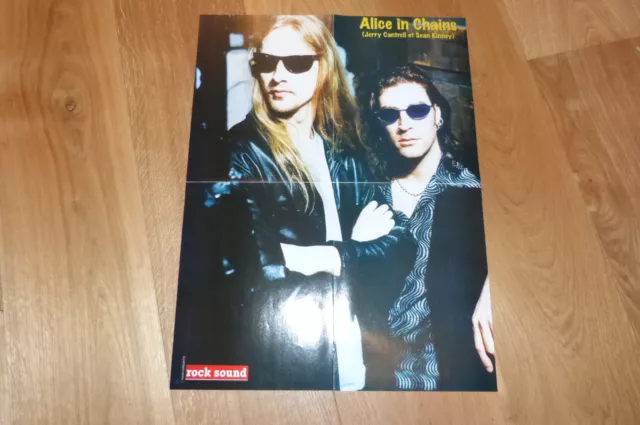 ALICE IN CHAINS : CANTRELL & KINNEY - Poster !!! Au verso : METALLICA : HAMMETT