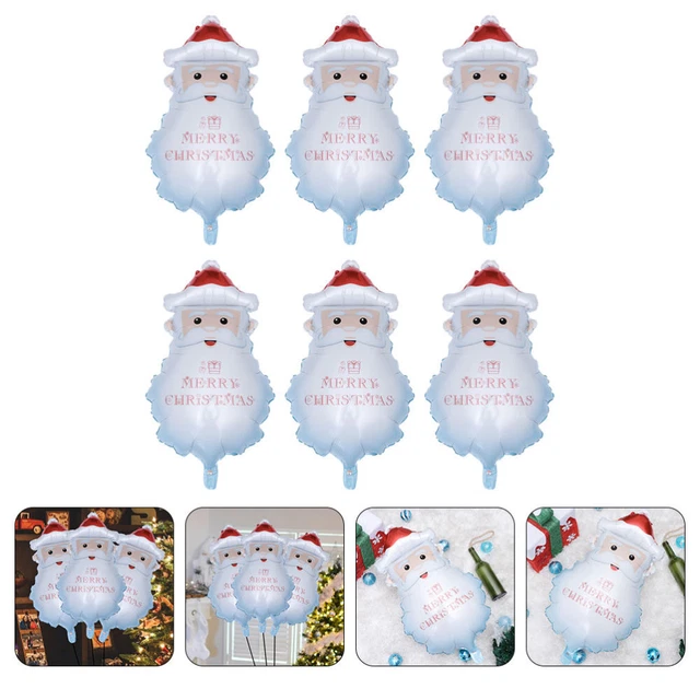 6pcs Christmas Balloons Large Santa Claus Balloons for Xmas New Year Party Decor