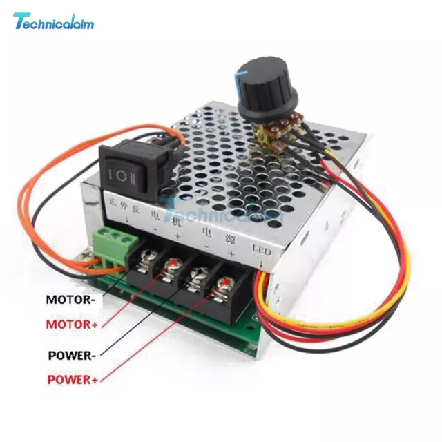 10-50V 40A PWM DC Motor Speed Control Controller CW CCW Reversible Pulse Driver