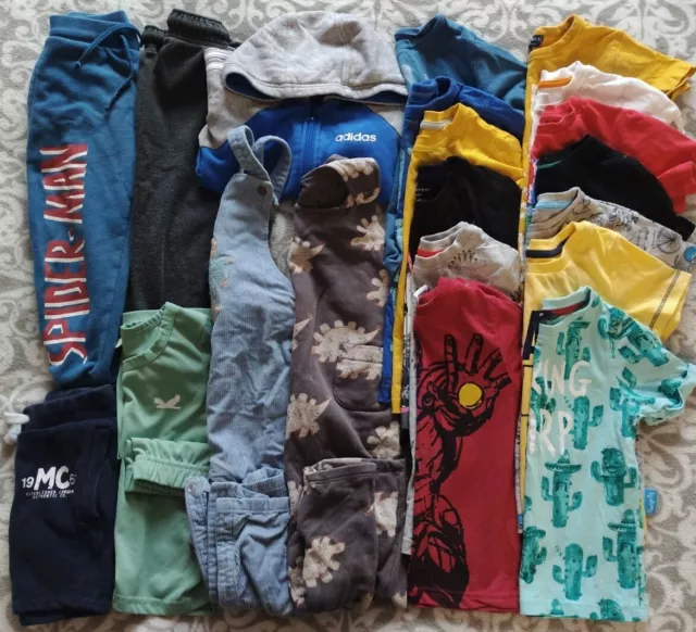 Bundle Of Boys Clothes Age 2-3 - T-shirts Shorts Dungarees Etc