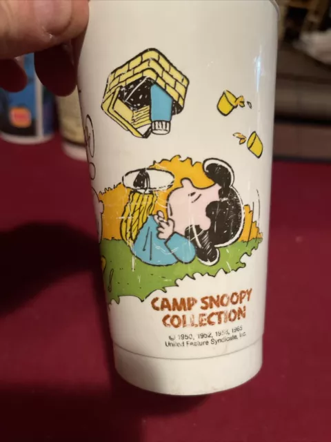 VINTAGE~1983 Mcdonalds/Peanuts 'Camp Snoopy Collection' Plastic Cups Kids Meal C