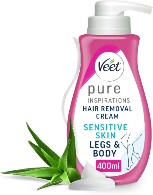 VEET Cream Hair Removal Sensitive Skin Pump 400ml (UK STOCK)